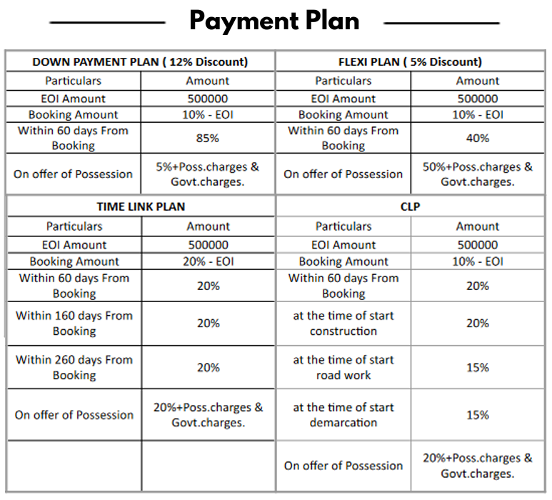  lotus valley Goa Payment Plan